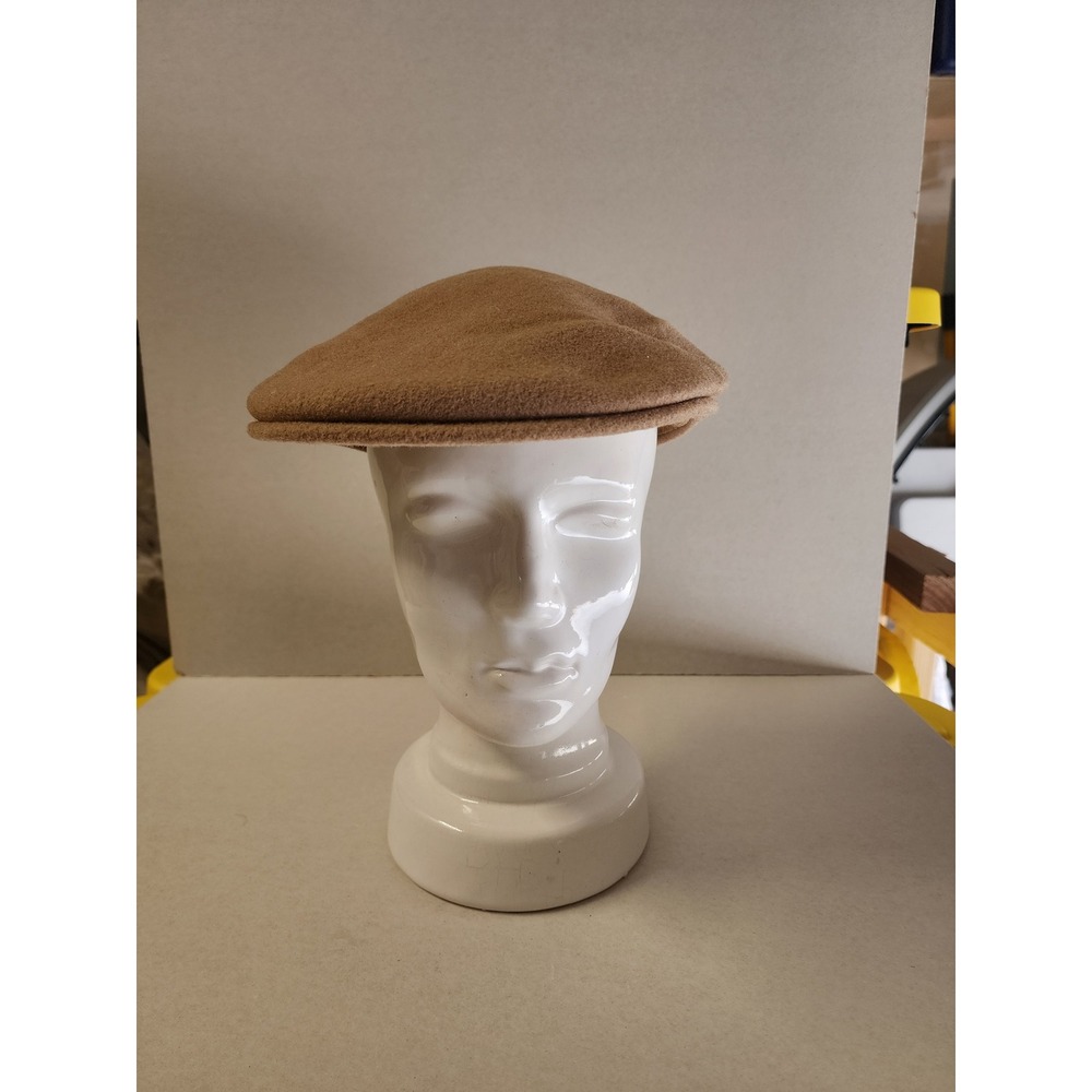 Kangol Wool 504 Flat Cap Tan Camel 100% Pure New Wool Mens XL Hat
